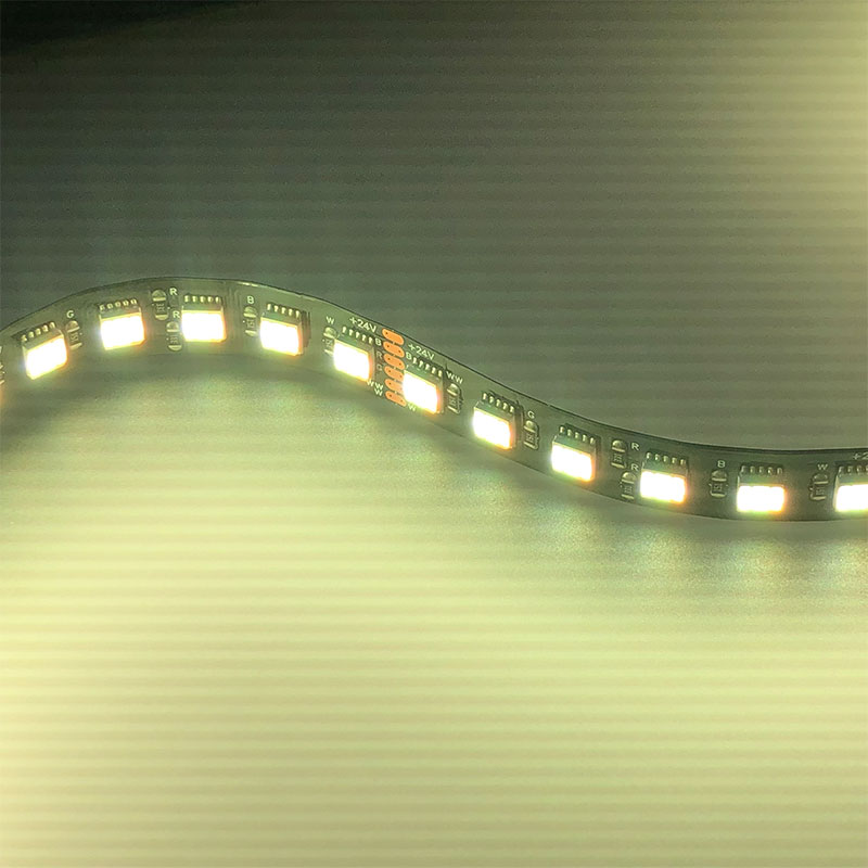 Black PCB 96LEDs/m 5-In-1 RGB CCT Color Changing LED Strip DC24V 12mm 16.4ft Black PCB 96LEDs/m 5-In-1 RGB CCT Color Changing LED Strip DC24V 12mm 16.4ft